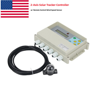 2-Axis Solar Tracker Controller Auto Solar Tracking w/ Remote Wind Sensor *US