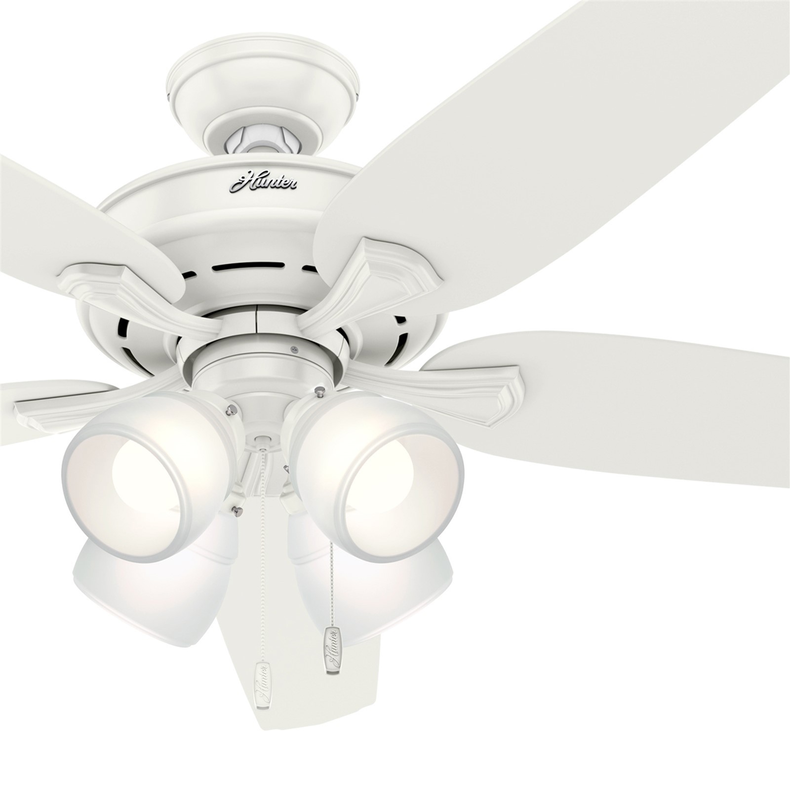 Hunter Fan 60 Inch Fresh White Ceiling Fan With 4 Led Lights Ebay