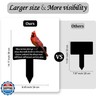 Cardinals Grave Decorations for Cemetery Memorial Plaque Stake for Grave, 14.2