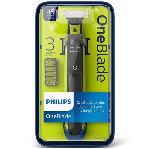 Philips One Blade Trimmer Shaver Beard Stubble 3 Combs Rechargeable