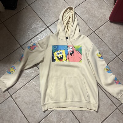 Nickelodeon Unisex SpongeBob SquarePants Hoodie Sweatshirt- Size Large - EUC