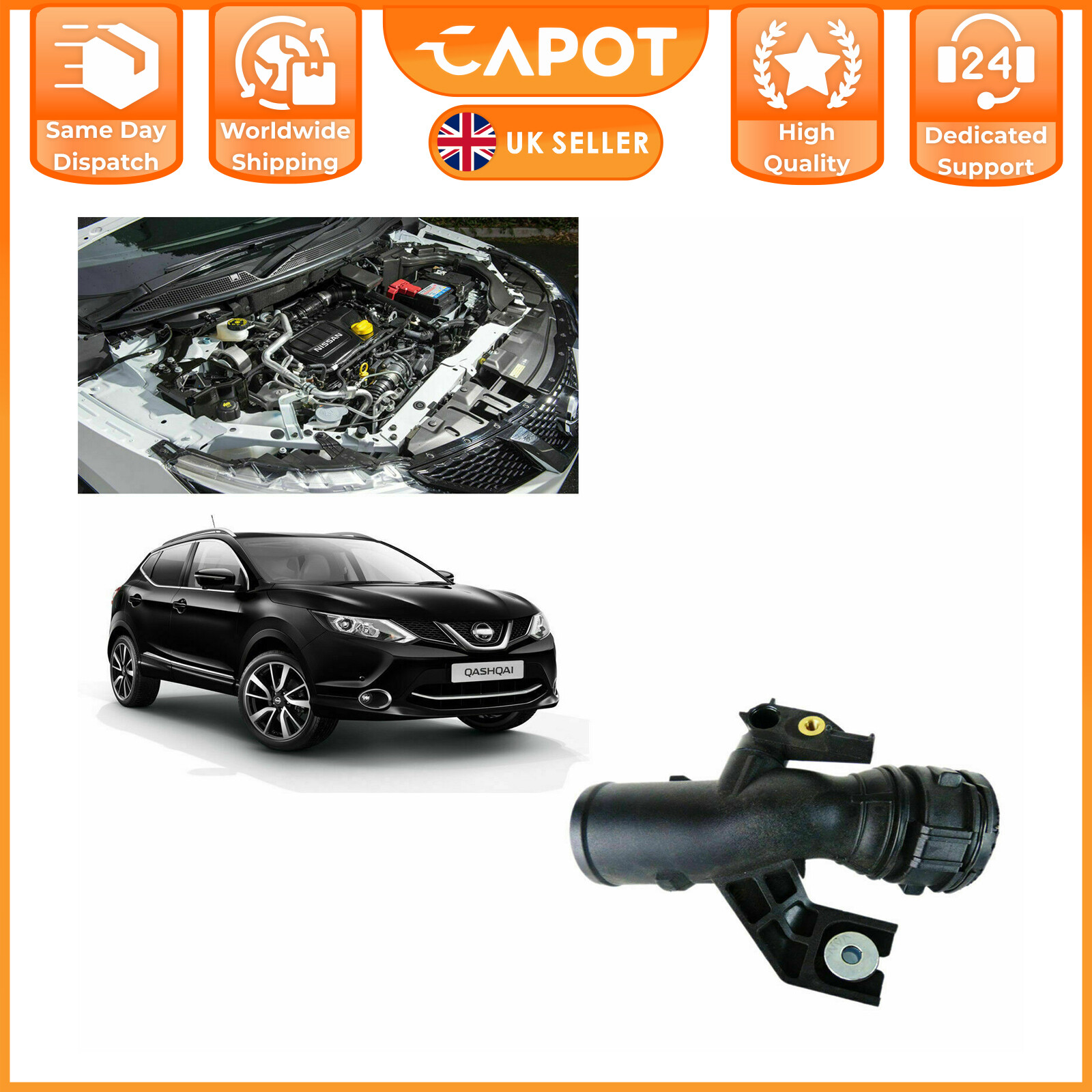 Air Intake Intercooler Turbo Pipe Tube For Nissan Qashqai 1.5 Diesel, 14460BB30A