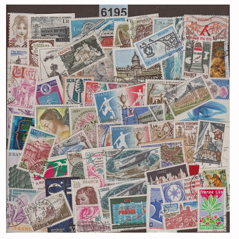 6195 France AprÃ¨S 1974 Tres Gros Lot 300 Timbres DiffÃ©Rents