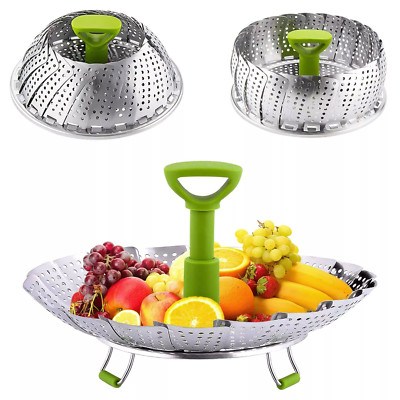 Steamer Basket Stainless Steel Vegetable Steamer Basket Folding Steamer InsertUS