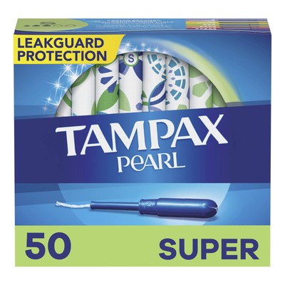 Pearl Super Absorbency, With Leakguard Braid, Unscented, Unscented, 50 Count
