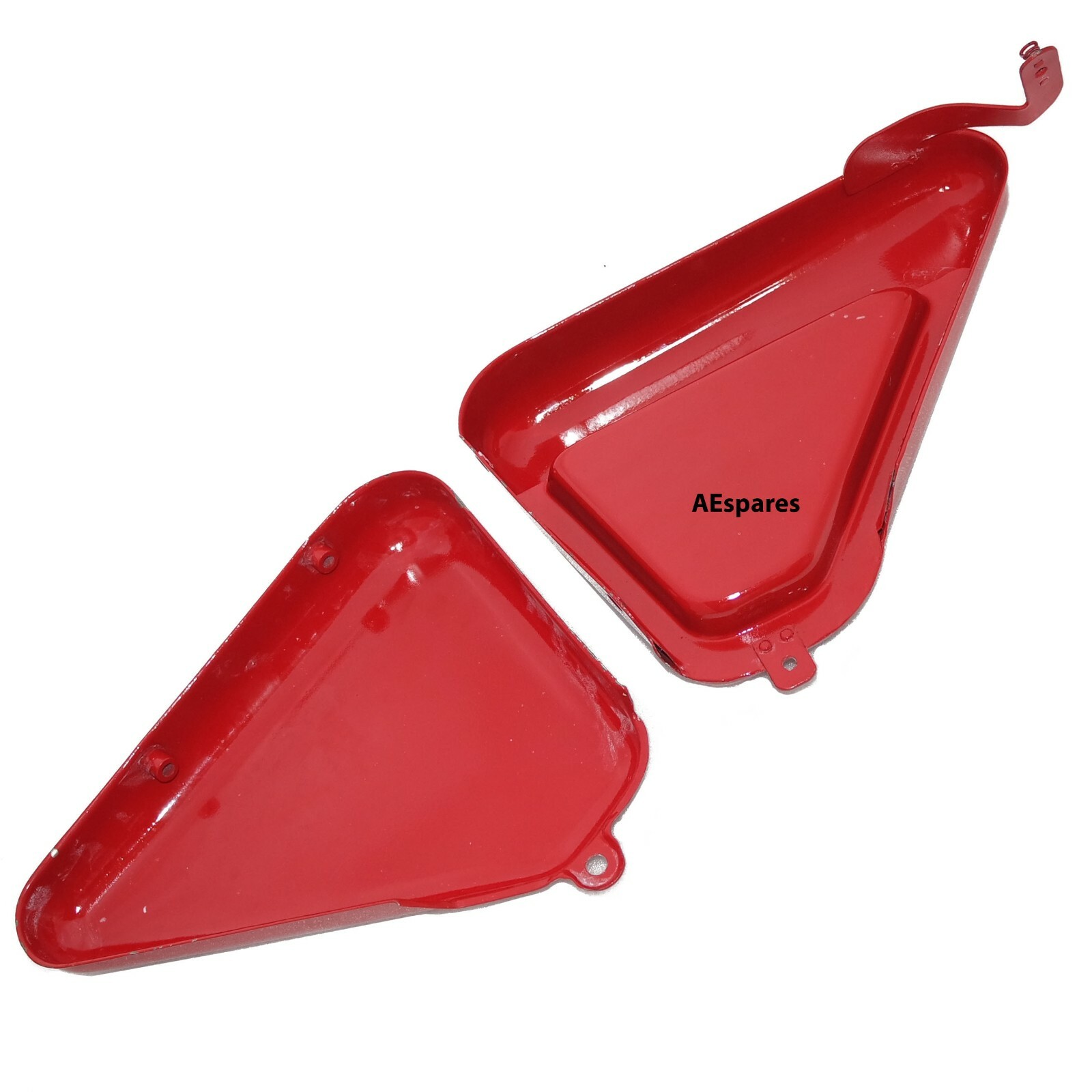 For Norton Commando 850 Tool Box Oil Tank Side Panel Steel Cherry Red Paint 