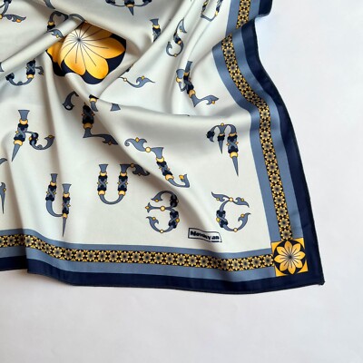 Scarf silk blue for elegant women 35' x 35'