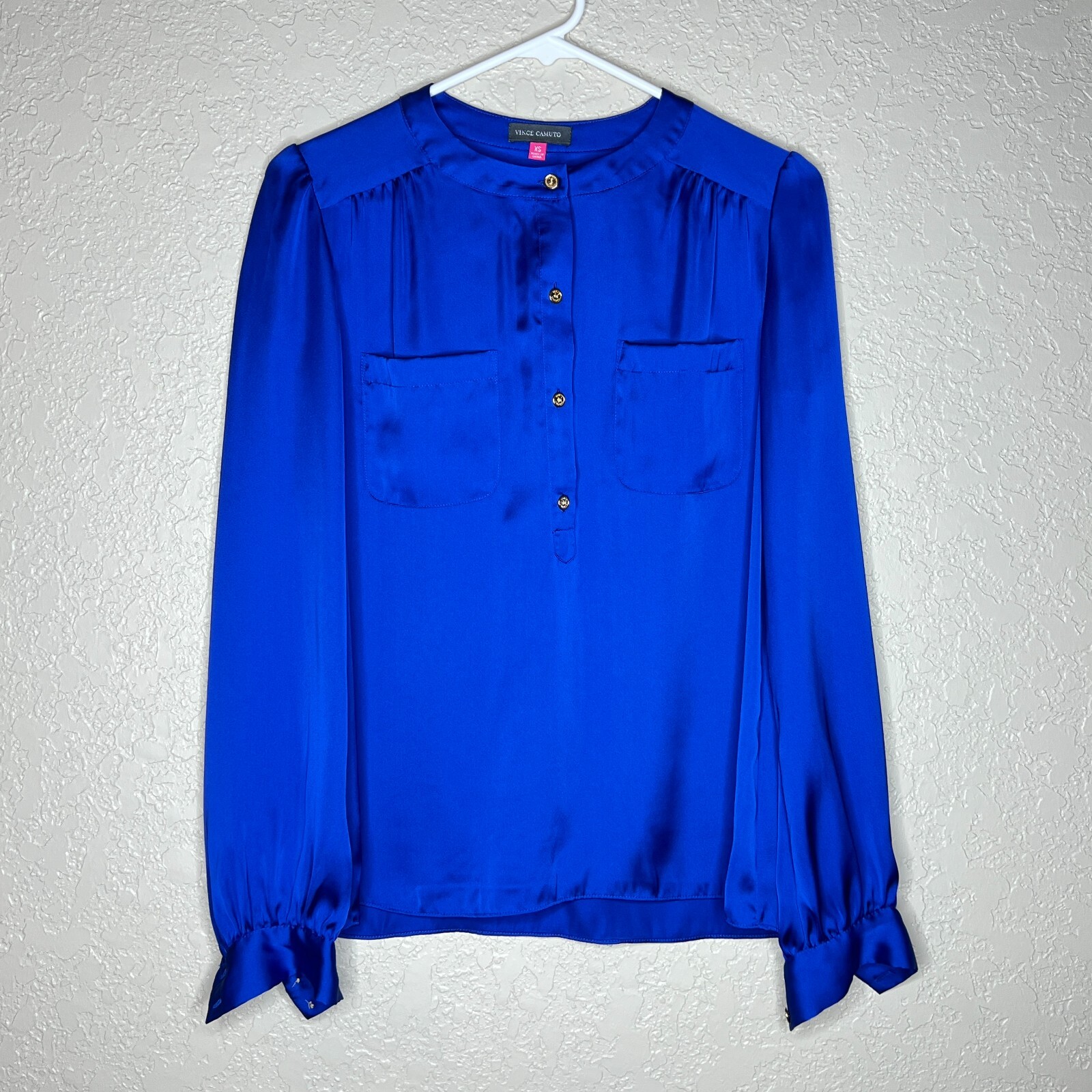 Vince Camuto Blouse Women's X-SMALL Navy Blue SUPER SOFT | eBay