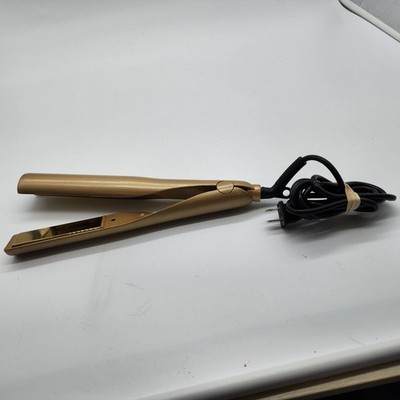 EUC Pro Gold Plated Titanium 2-in-1 Hair Style Straightener Curling Iron Tested