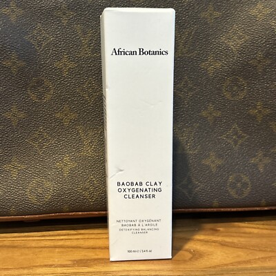 African Botanics Baobab Clay Oxygenating Cleanser 3.4oz - New In Box