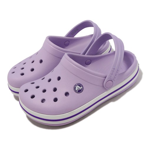 

Crocs Crocband Clog K Lavender Purple Детские дошкольные повседневные сандалии 207006-5P8, Фиолетовый, Crocband Clog K