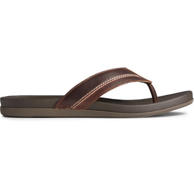 Мужские сандалии Sperry Top-Sider PLUSHWAVE Dock Flip Flop Brown 9 M