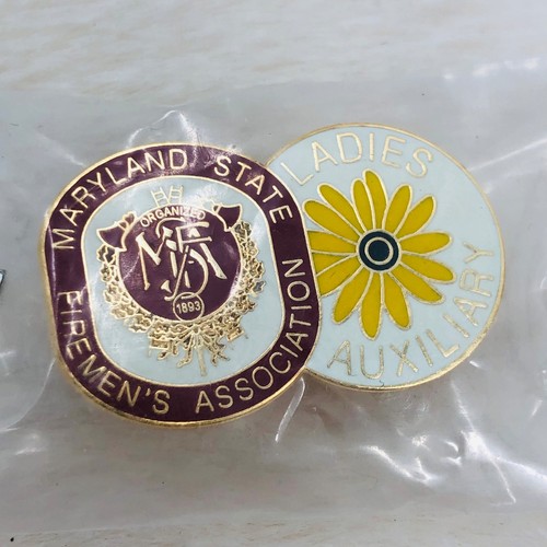 Maryland State Fireman Association Ladies Auxiliary Member Enamel Lapel Pin