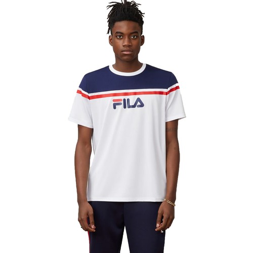 

Мужская футболка Fila Zelic Crew Peacoat-Бело-Красная LM016964-100, Peacoat-white-red