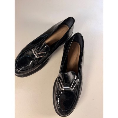 Business Alfani Loafers Women 7M Black Step N Flex Patent Silver Bit Slip On