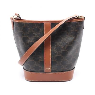 CELINE直営店買付☆ SMALL BUCKET IN TRIOMPHE CANVAS 191442FLC CELINE Small Bucket Triomphe Shoulder crossbody Bag