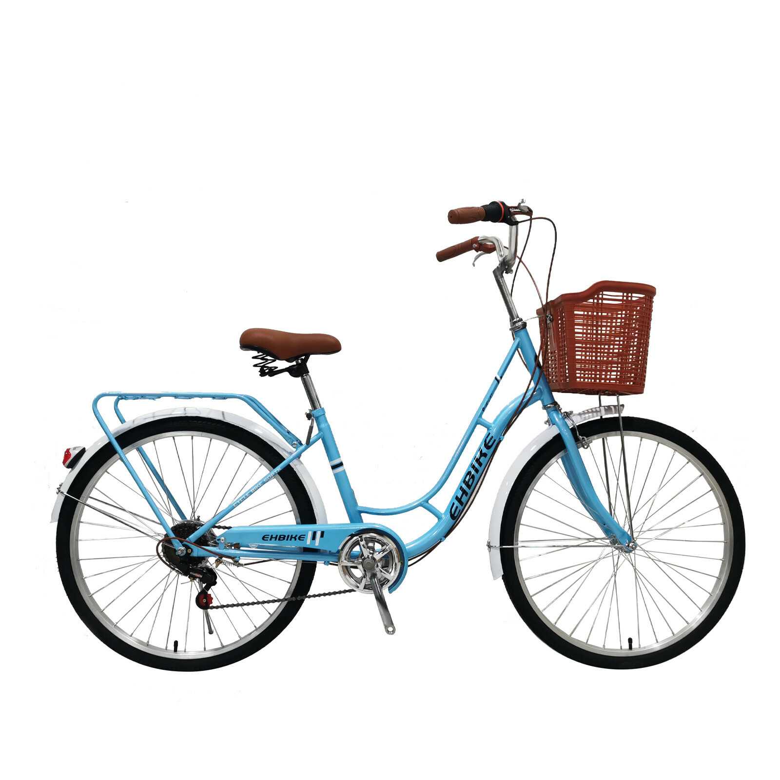 Women's Beach Cruiser Bike 26" Perfect Fit Steel Frame Comfort Ride Purple/Blue