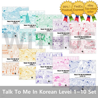Talk To Me In Korean Level 1~10 Korean Language Hangul Study Learning Book Set