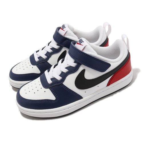 

Nike Court Borough Low 2 BPV White Black Red Kids Preschool Casual DO7447-101, Белый, Court Borough Low 2 Bpv