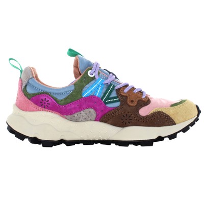 Pre-owned Flower Mountain A24us Women Low Sneakers 0012017817.01.1e97 Yamano 3 Woman In Pink