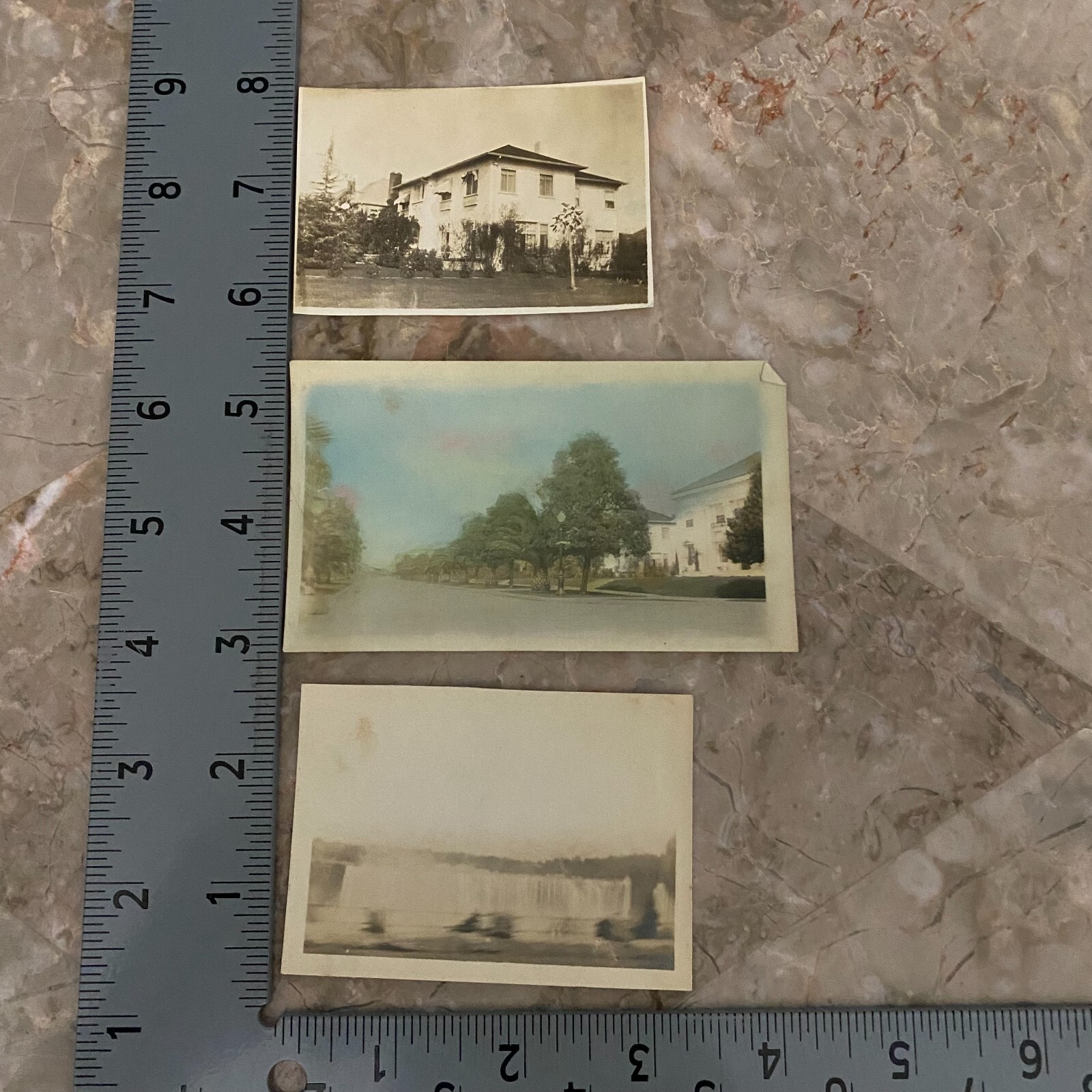 3 Photo Lot BW Color Set Nature Architecture Buildings Junk Journaling 