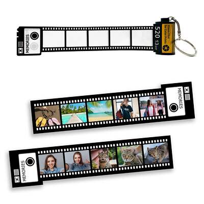 PERSONALISED Retro PHOTO Camera Roll Keychain Custom Gift MEMORY KEEPER UK Made