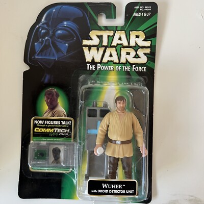MOC - 1999 Star Wars Power of the Force Wuher w/ Droid Detector Action Figure