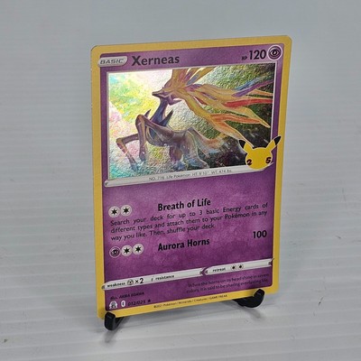 HOLO Xerneas 012/025 NM - Pokemon 25th Celebrations Card - Akira Egawa Art