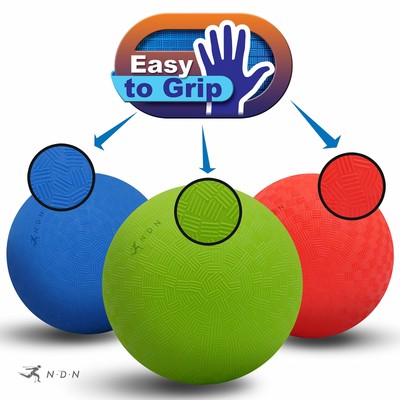 NDN LINE 8 Inch Playground Balls Set of 8 deflated School Quality dodgeball k...