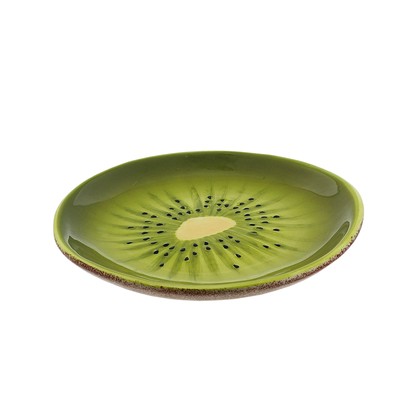 Ceramic Fruit Decorative Plate Appetizer Salad or Dessert Plate - Large Kiwi