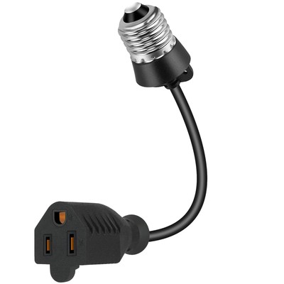 Light Socket to Plug Adapter 846 Inch Light Bulb E26E27 Outlet Socket to 3