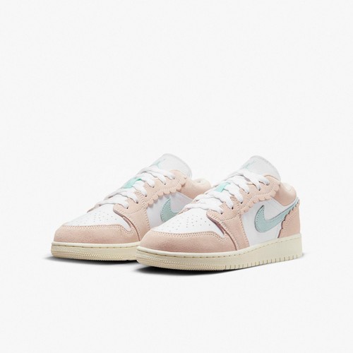 

Nike Air Jordan 1 Low SE GS Scalloped Edge Pink Kids Women AJ1 Casual DZ5356-800, Розовый, Air Jordan 1 Low Se Gs