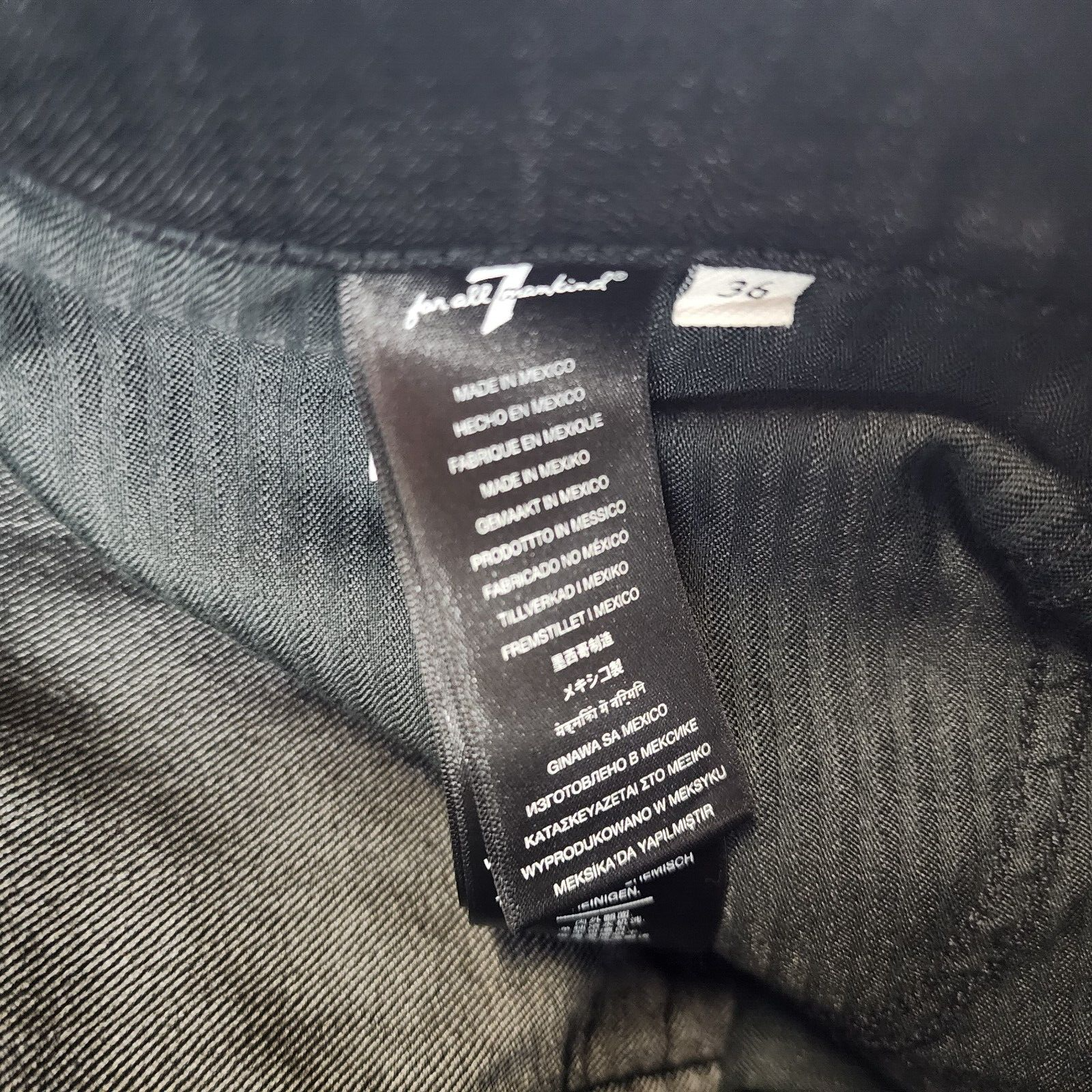 7 For All Mankind Slimmy Squiggle Slim Fit Jeans Mens 36 Code 66 5-Pocket Design - Picture 13 of 17