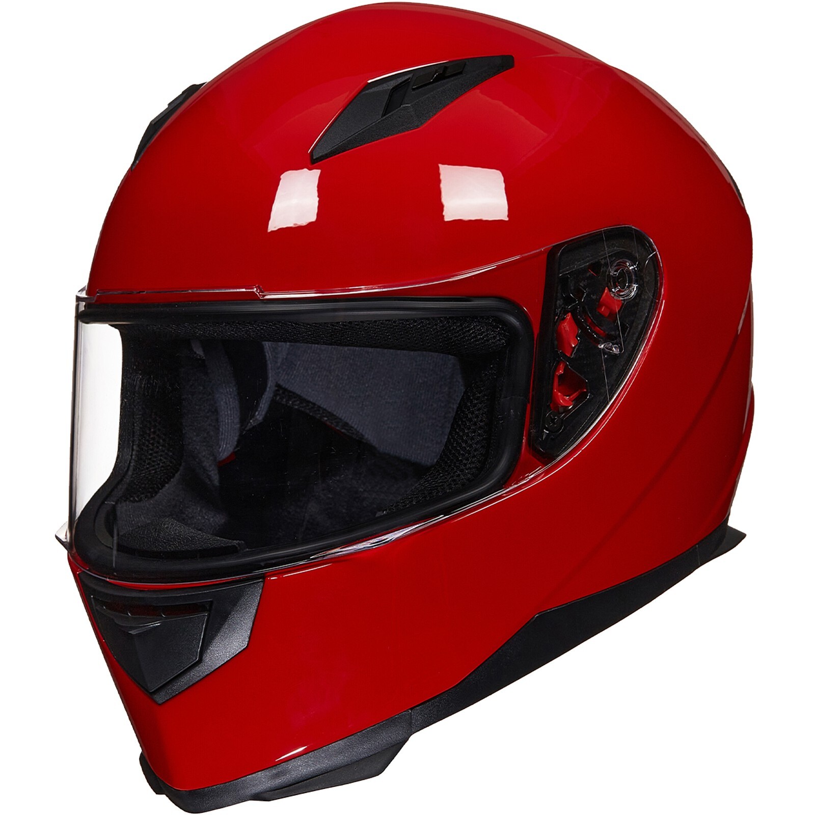 ILM Refurbished Red Medium Full Face Motorcycle Helmet with