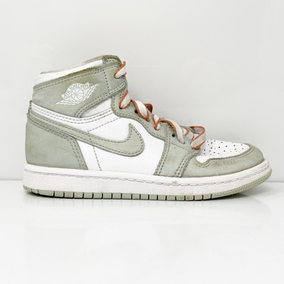 Белые баскетбольные кроссовки Nike Boys Air Jordan 1 CU0449-002, размер 12C