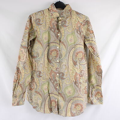 Etro Milano Paisley Styled Multicolored Button Up Shirt - Women's Size EU 38