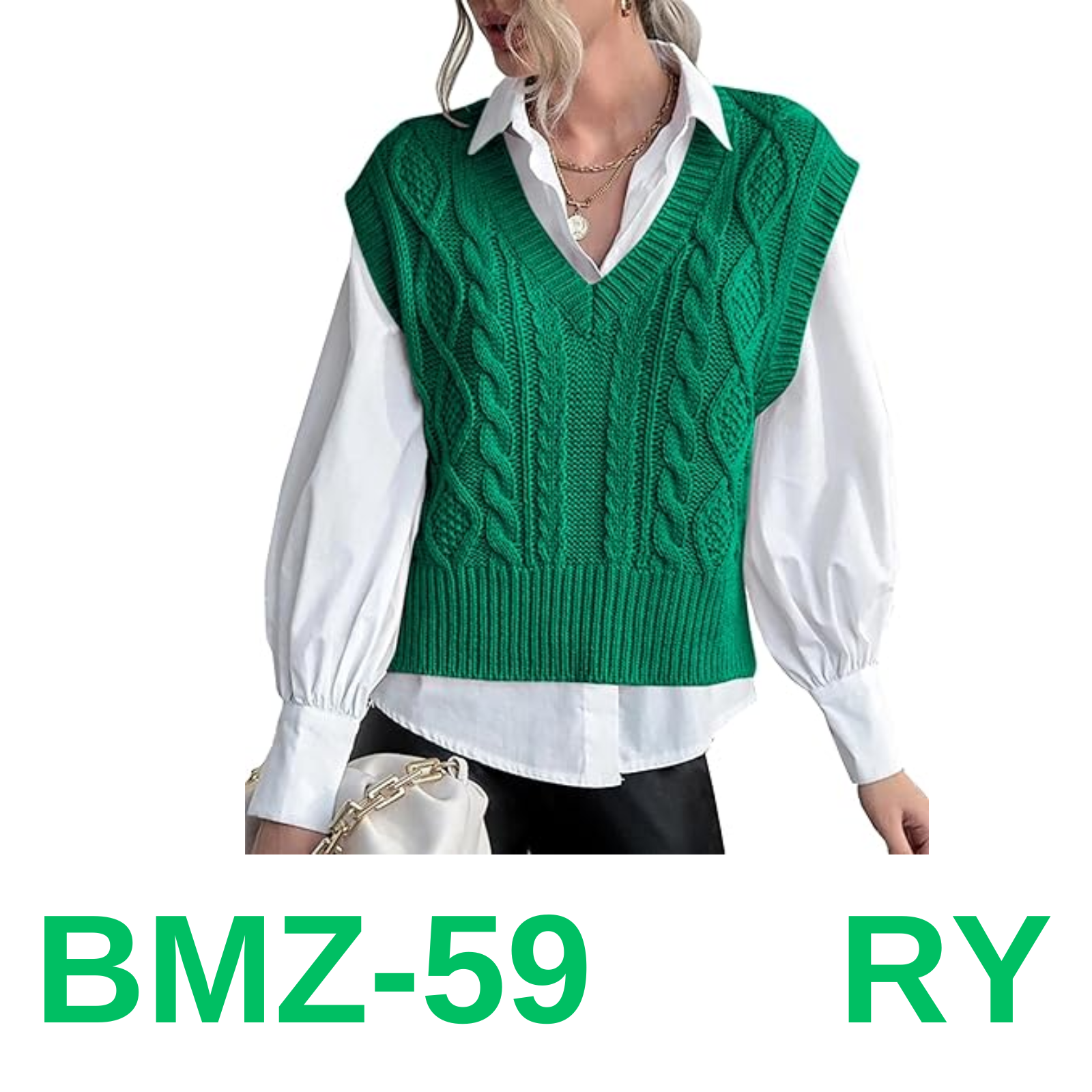 Lueluoye Sweater Vest Women V Neck Tunic Tops Dressy Fall Solid Color Sweaters,S
