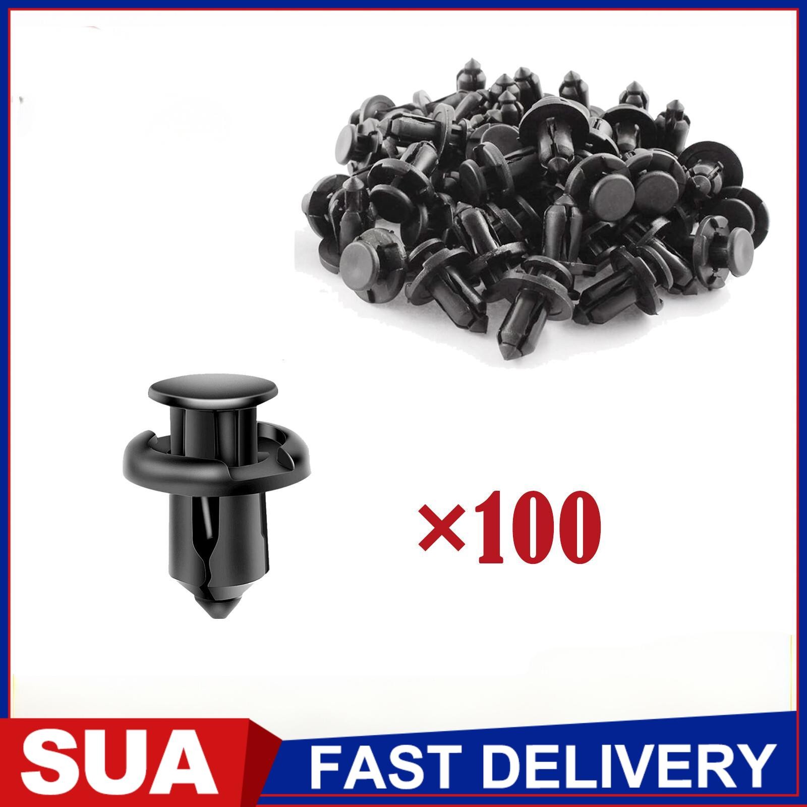 100Pcs Bumper Clips 10mm Car Hole Fastener Fender Push Plastic Bumper Clips✅️
