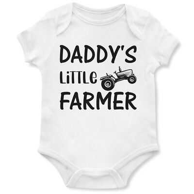 Daddy's Little Farmer Babygrow Farming Baby Announcement Vest Tractors Boys