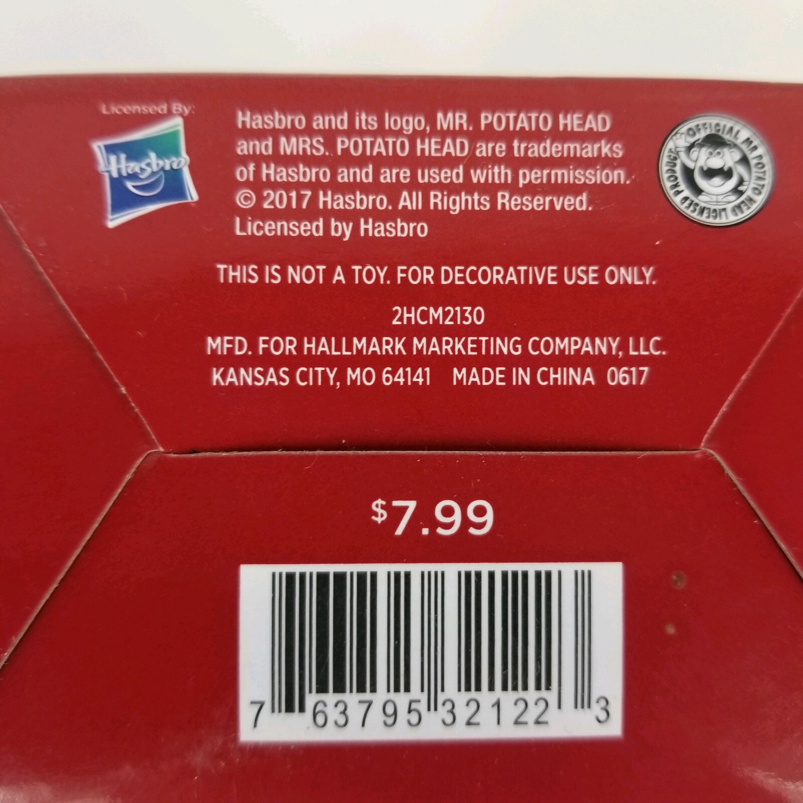 Hallmark Mr Potato Head Christmas Tree Ornament Hasbro New