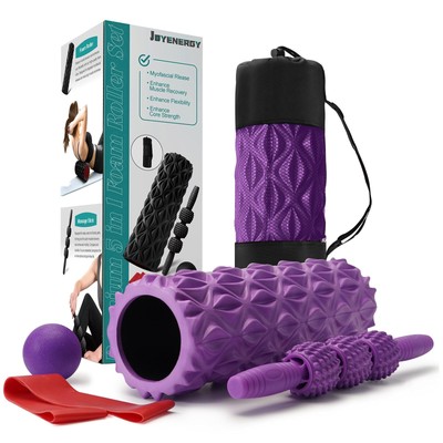 5-in-1 Foam Roller Set for Deep Tissue Massage, Muscle Pain Relief, Improved ...