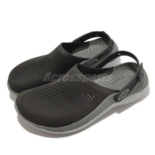 

Crocs Literide 360 Clog Black Grey Мужские сандалии унисекс Slip On Slipper 206708-0DD, Черный, Literide 360 Clog
