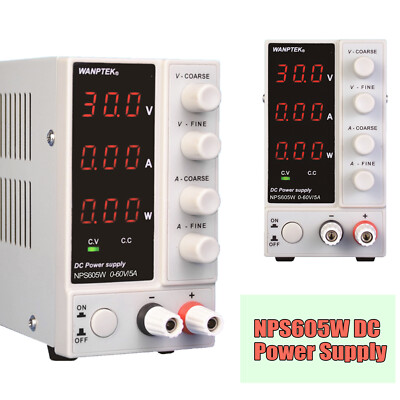 60V 5A DC Power Supply Lab Variable Adjustable regulated DC Bench Powe Supply US