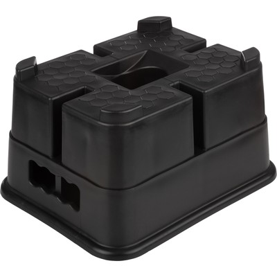 Stalwart Black Trailer Jack Block 15000Lb Capacity Rv Stabilizer Leveling
