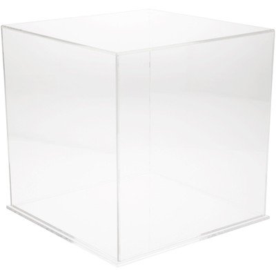 Plymor Clear Acrylic Display Case with Clear Base, 13'' x 13'' x 13''