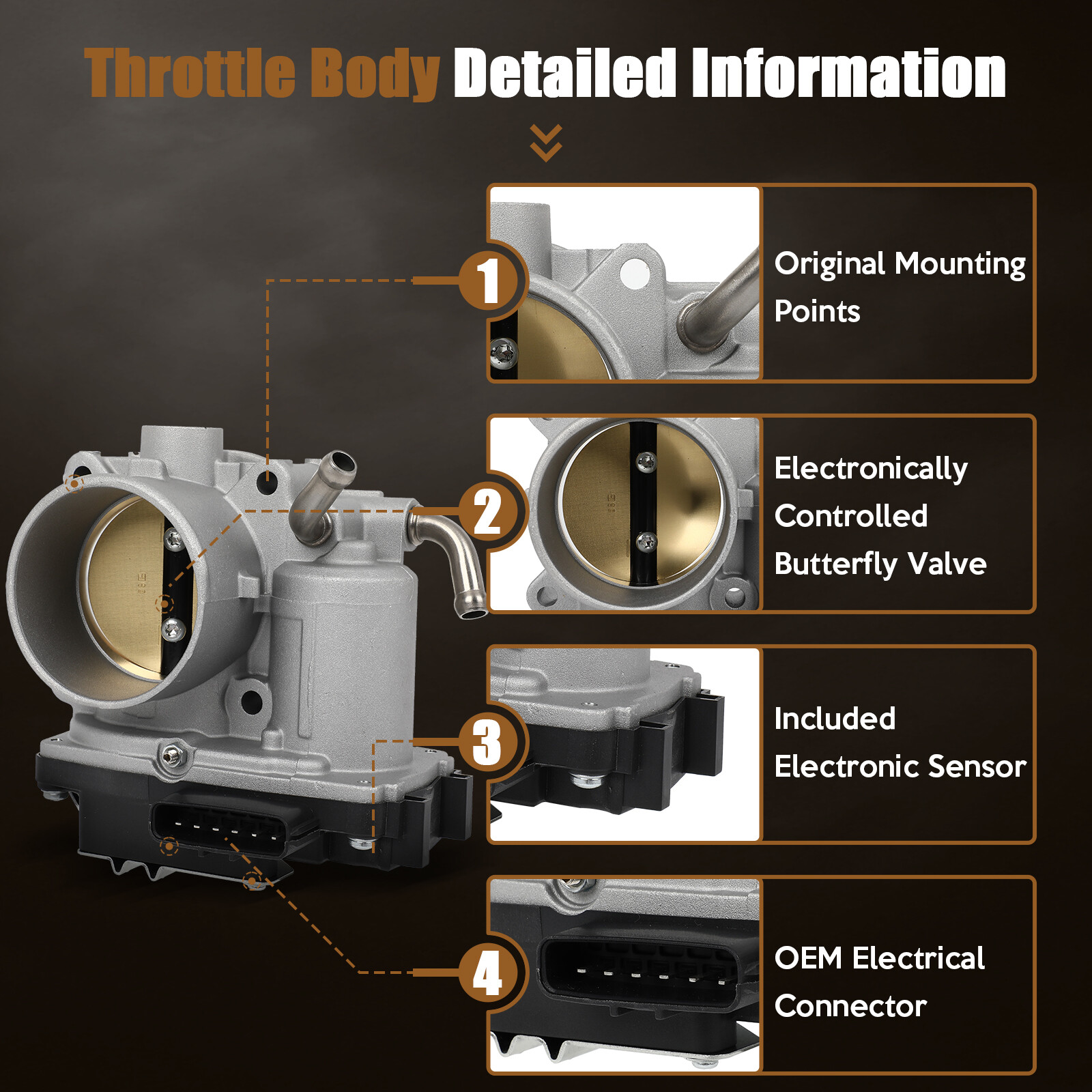 Throttle Body For 2013-2017 Mitsubishi Lancer 2.0L 2.4L