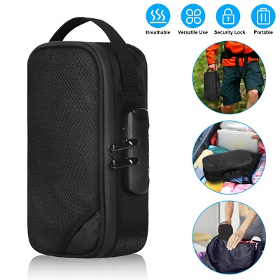 8'' Storage Bag with Combination Lock Travel Pouch Organizer Case Holder Handbag