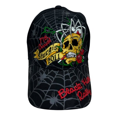 Sturgis 71st Annual 2011 Black Hills Rally Ball Cap Hat Fitted Black Women OSFA