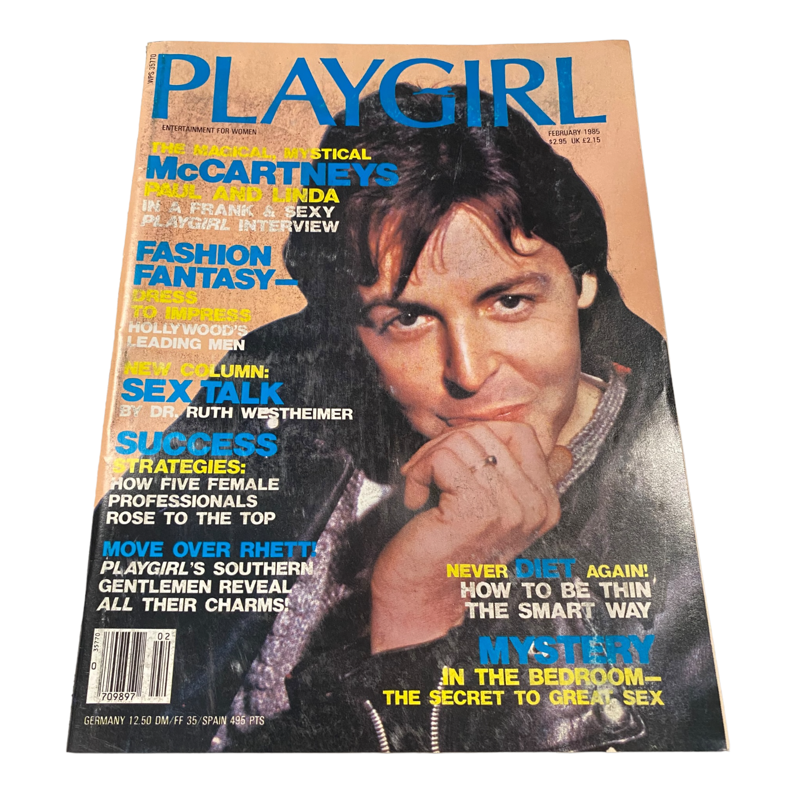 Vintage PLAYGIRL Magazine February 1985 Paul McCartney Rare