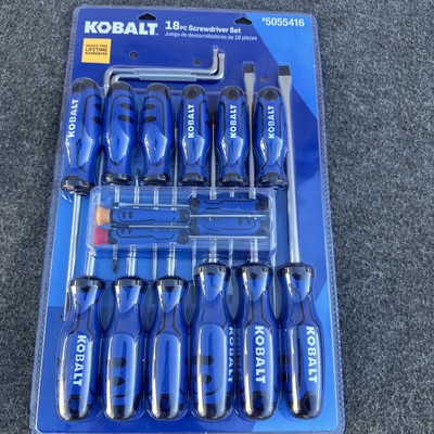 Kobalt 18 pc Screwdriver Set: Phillips, Slotted, Star, Precision. 5055416 Blue